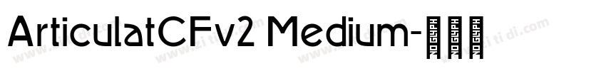 ArticulatCFv2 Medium字体转换